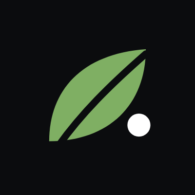 The green Foragers mark on a square black tile
